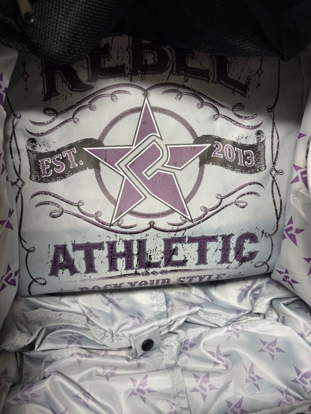 Rebel Athletics Dream Bag + Pink/White Satin Cheerleading Dance Sparkle NWT - Picture 6 of 9